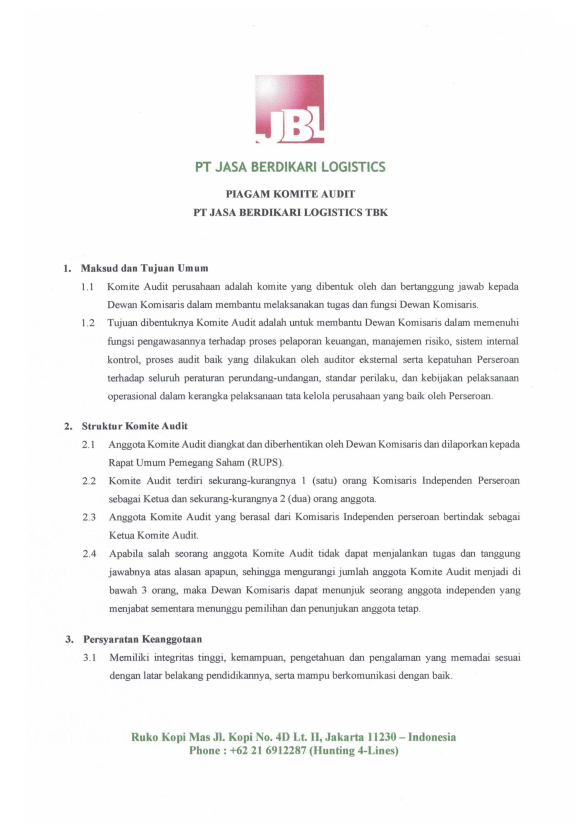 Piagam Komite Audit